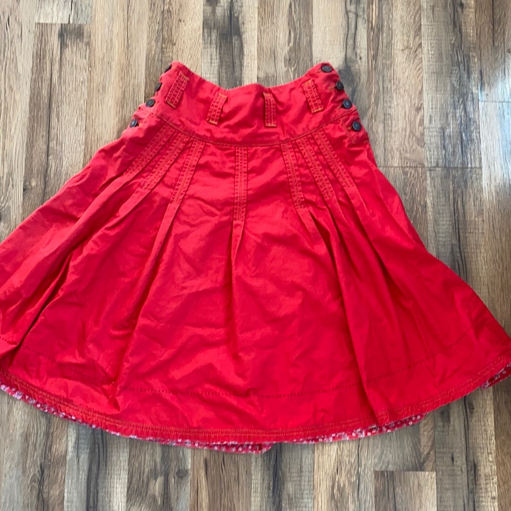 Red skirt by Oilily with side button details